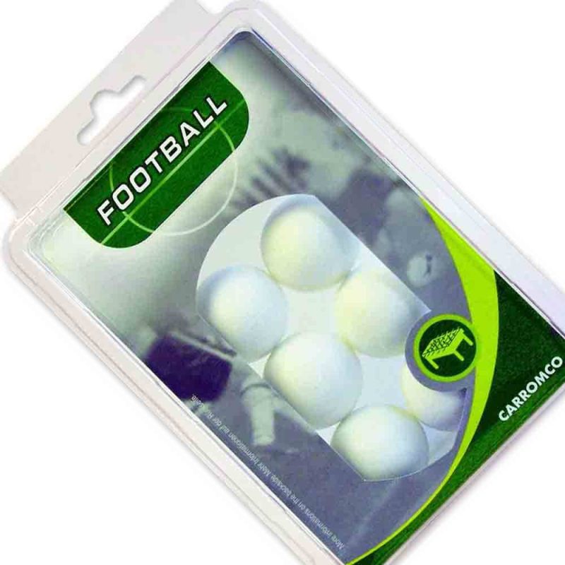 Billaresbalsalobre Pack 6 Bolas Futbolin Blanca Blister 20gr 35.5mm 62106 - Imagen 3