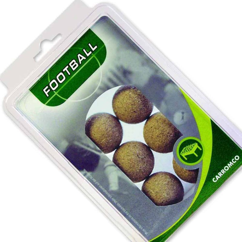 Billaresbalsalobre Pack 6 Bolas Futbolin Corcho Natural Blister 8gr 35.5mm 62206 - Imagen 3