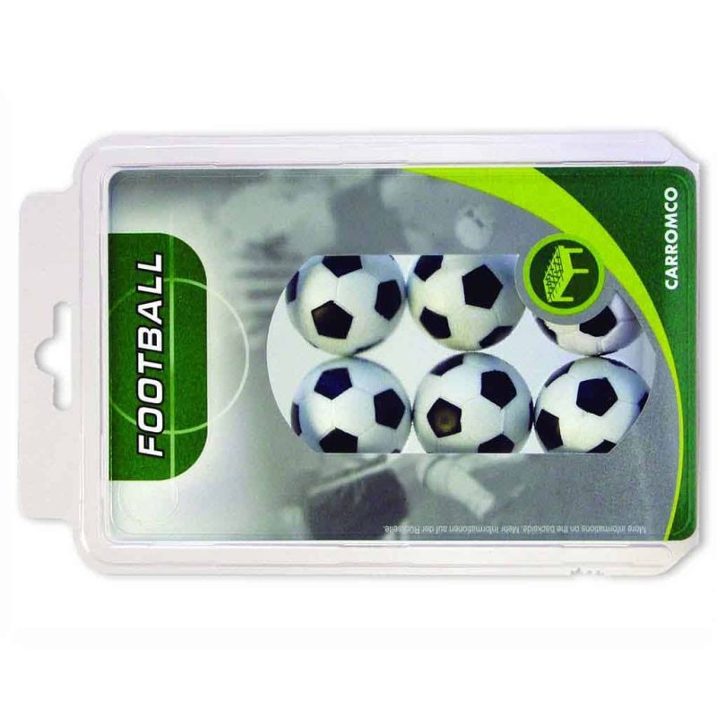 Billaresbalsalobre Pack 6 Bolas Futbolin Blanca Negra Blister 20gr 35.5mm 62406 - Imagen 2