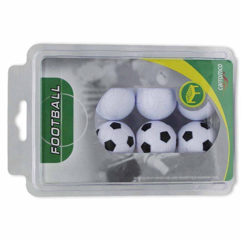 Billaresbalsalobre Pack 6 Bolas Futbolin 3 Blanca Negra + 3 Blancas 62706 - Imagen 2