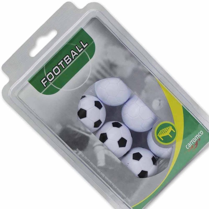 Billaresbalsalobre Pack 6 Bolas Futbolin 3 Blanca Negra + 3 Blancas 62706 - Imagen 3