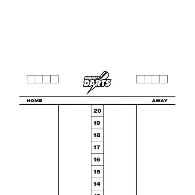 Billaresbalsalobre Pizarra Perfectdarts Darts 501 & Cricket Blanca PDSCO03 - Imagen 2