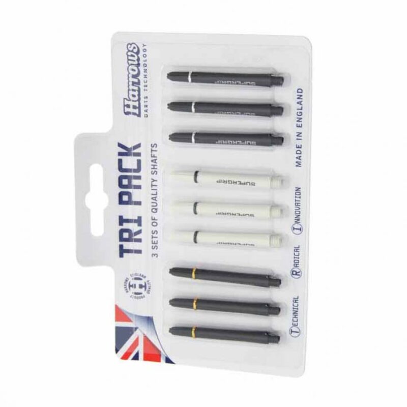 Billaresbalsalobre Cañas Tri Pack Harrows Darts Supergrip Pro Shaft Medium White/Black - Imagen 3