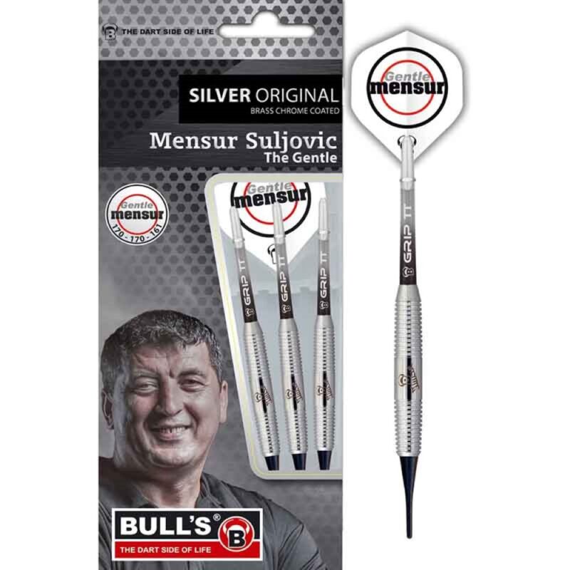 Billaresbalsalobre Dardos Bulls Darts DE Mensur Suljovic 18g Brass Crhome  17048 - Imagen 2