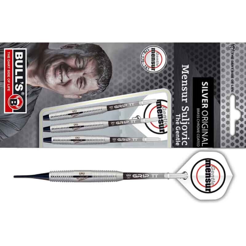 Billaresbalsalobre Dardos Bulls Darts DE Mensur Suljovic 18g Brass Crhome  17048 - Imagen 3