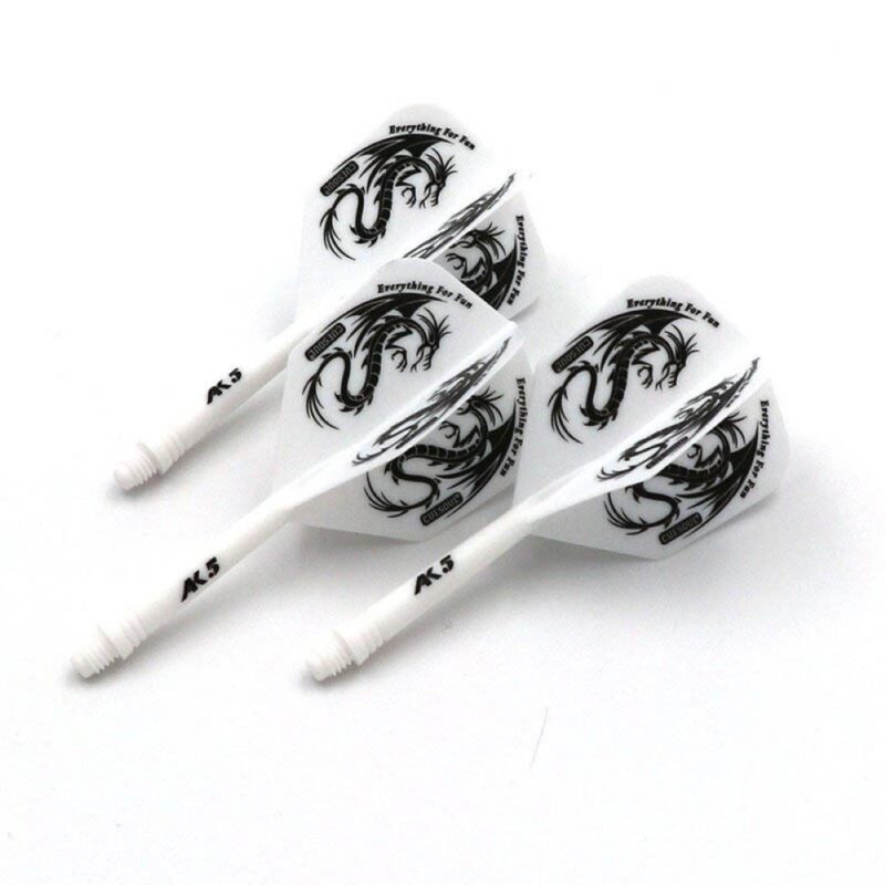 Billaresbalsalobre Plumas Cuesoul Flights AK5 Shape M Blanca Dragon Pattern  CSAK-5JL2 - Imagen 2