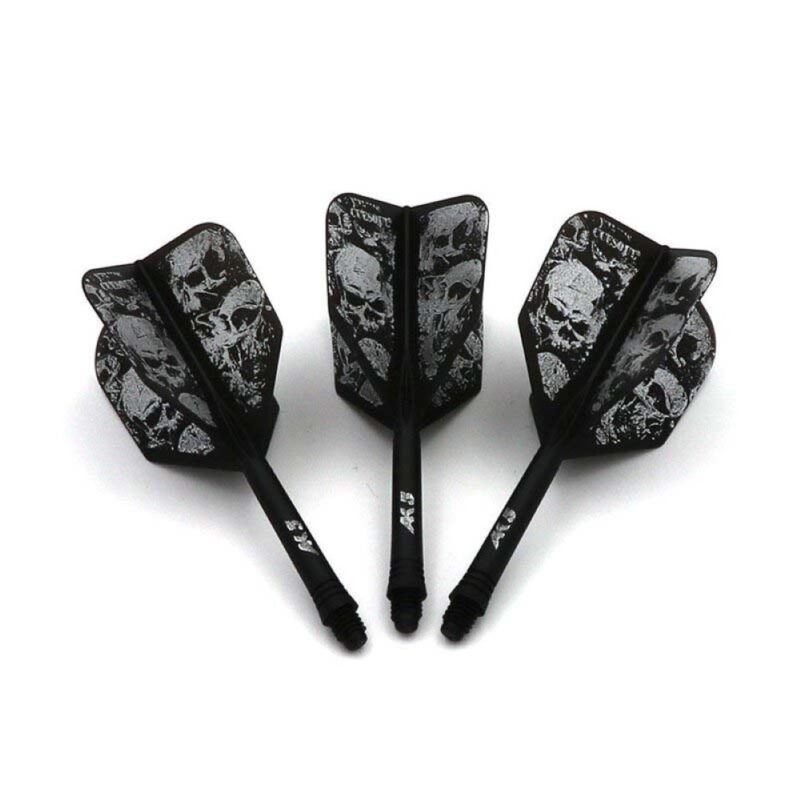 Billaresbalsalobre Plumas Cuesoul Flights AK5 Shape Negra Skeleton Pattern M Black  AK 5KL12 - Imagen 2