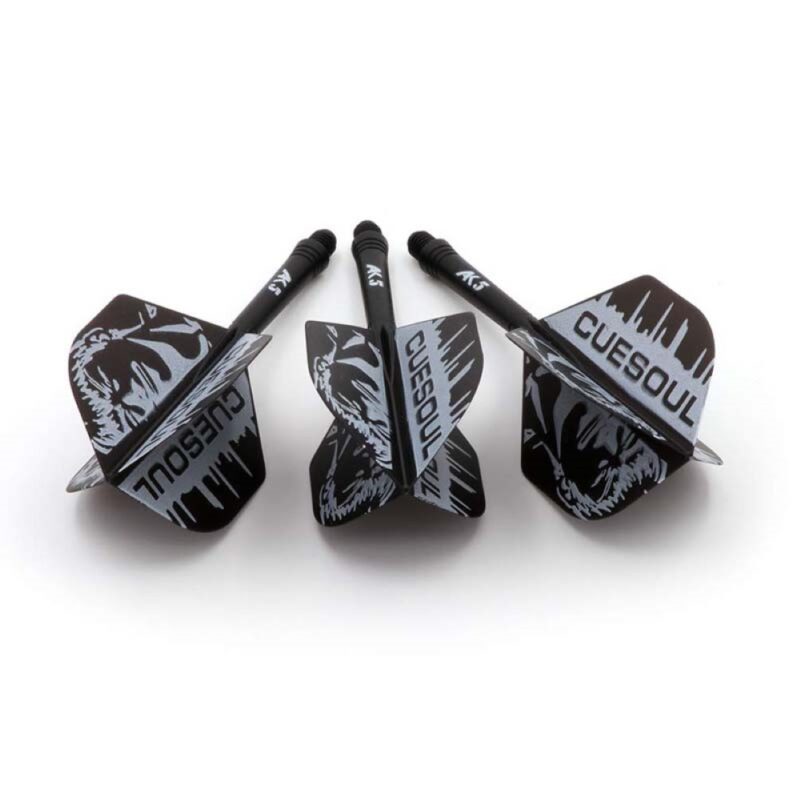 Billaresbalsalobre Plumas Cuesoul Flights AK5 Standard M Cuesoul Logo Black  CSAK-51XSG - Imagen 4