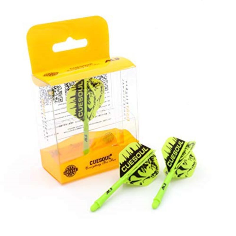 Billaresbalsalobre Plumas Cuesoul Flights AK5 Standard M Cuesoul Logo Green  CSAK-53XSG - Imagen 2