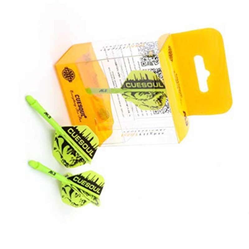 Billaresbalsalobre Plumas Cuesoul Flights AK5 Standard M Cuesoul Logo Green  CSAK-53XSG - Imagen 3