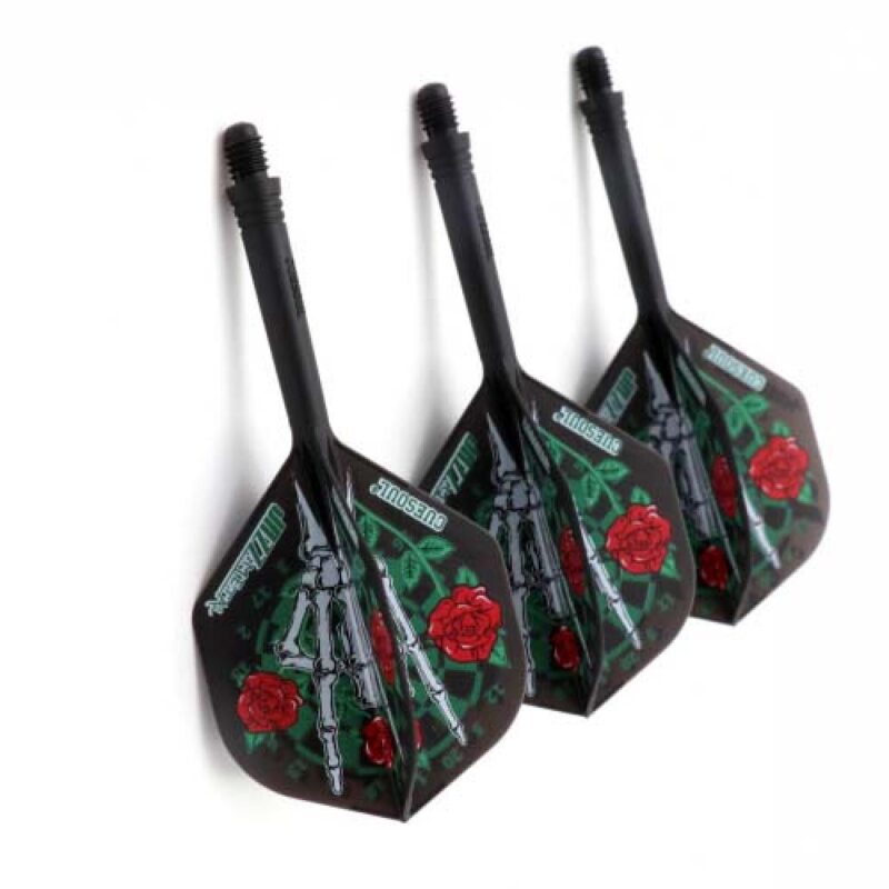 Billaresbalsalobre Plumas Cuesoul Flights AK5 Standard M Dartboard Skull Hand Black  CS-JMAK51XSMG - Imagen 2