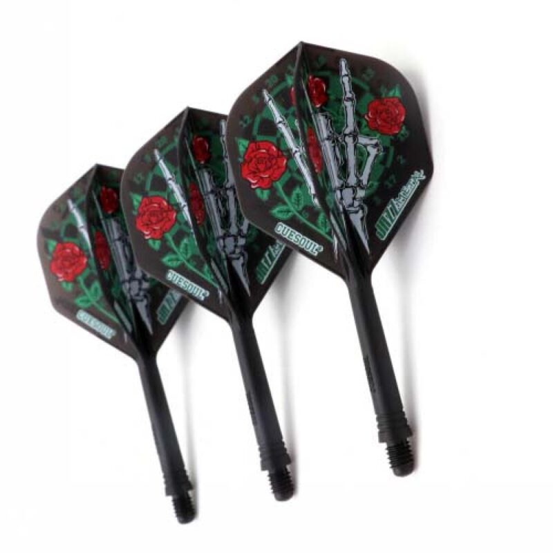 Billaresbalsalobre Plumas Cuesoul Flights AK5 Standard M Dartboard Skull Hand Black  CS-JMAK51XSMG - Imagen 3