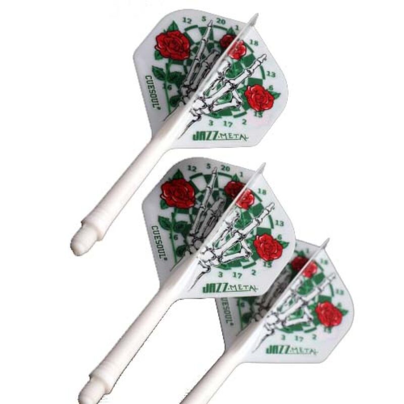 Billaresbalsalobre Plumas Cuesoul Flights AK5 Standard M Dartboard Skull Hand White  CS-JMAK58XSMG - Imagen 2