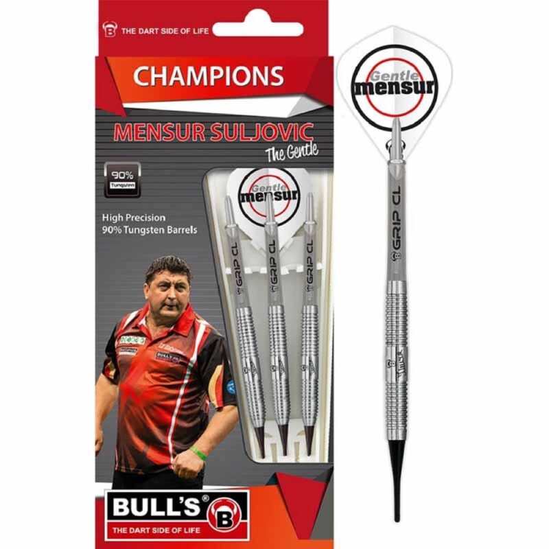 Billaresbalsalobre Dardos Bulls Darts DE Champions Mensur Suljovic 90% 18g  19804 - Imagen 2