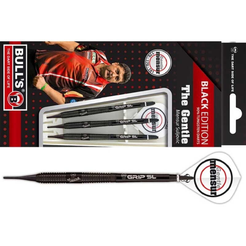 Billaresbalsalobre Dardos Bulls Darts DE Champions Mensur Suljovic Black 90% 18g  19718 - Imagen 3