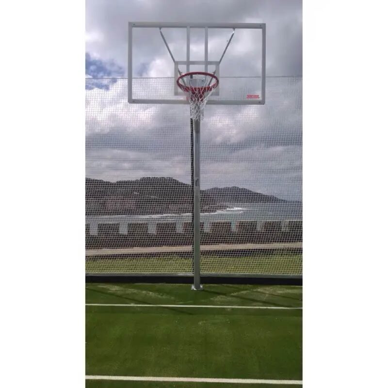 Billaresbalsalobre Juego canastas galvanizadas baloncesto monotubo new tubo 114 mm fijas con base anclaje-sin tablero,aro 0012771 - Imagen 4