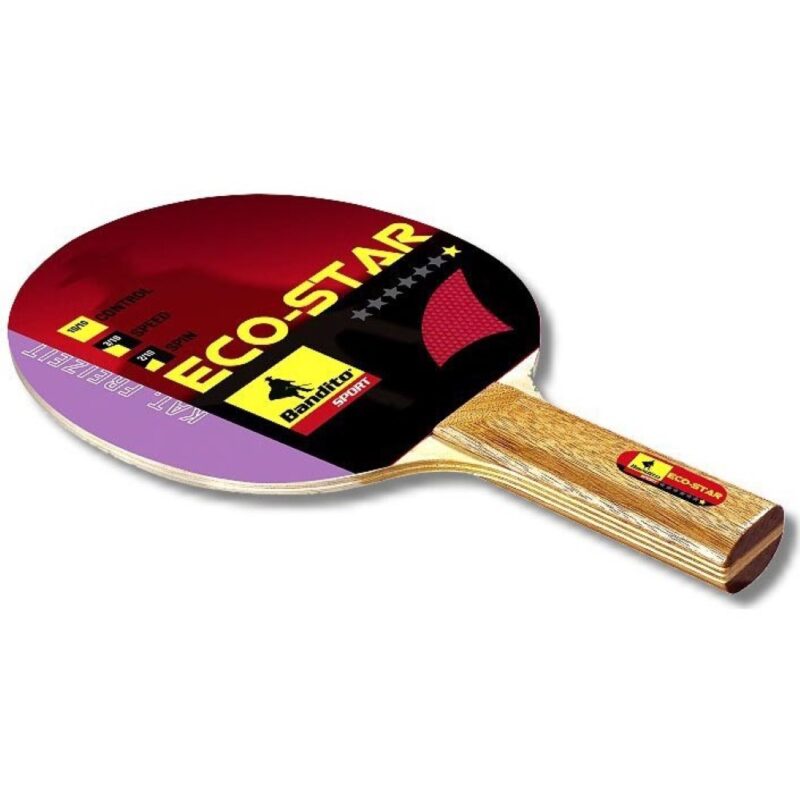 Billaresbalsalobre Pack 2 Pala Ping Pong + 3 Bolas Bandito Sport Eco-Star 4112.01 - Imagen 2