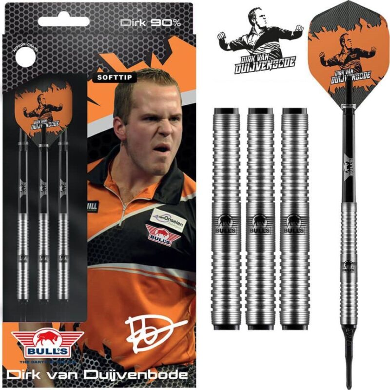 Billaresbalsalobre Dardos Bulls Darts Dirk van Duijvenbode 90% 18g   24118 - Imagen 5