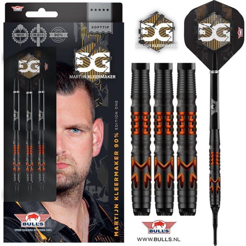 Billaresbalsalobre Dardos Bulls Darts Martijn Kleermaker 90% 18gr  BU-26318 - Imagen 3