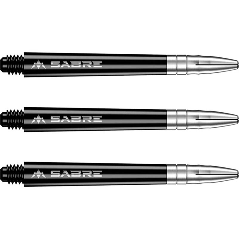 Billaresbalsalobre Cañas Mission Darts Sabre Polycarbonate Negra Plata Larga 48mm S1521 - Imagen 2