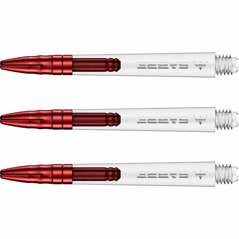 Billaresbalsalobre Cañas Mission Darts Sabre Polycarbonate Roja Transparente Corta 34mm S1529 - Imagen 3