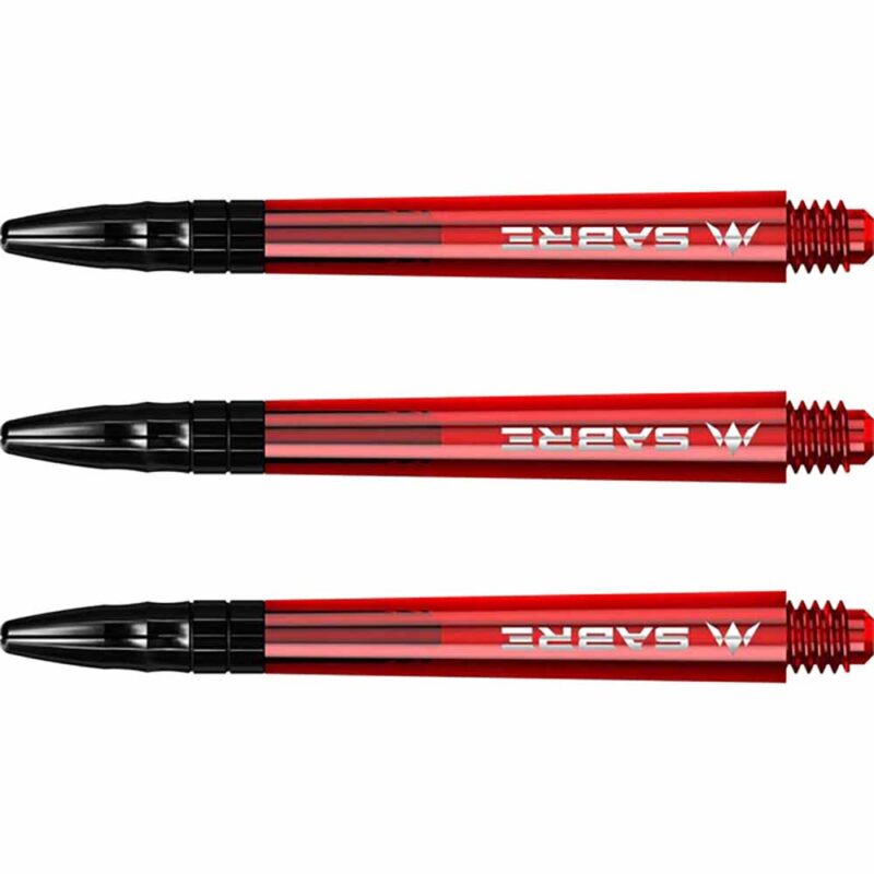 Billaresbalsalobre Cañas Mission Darts Sabre Polycarbonate Rojo Negro Larga 48mm S1545 - Imagen 2