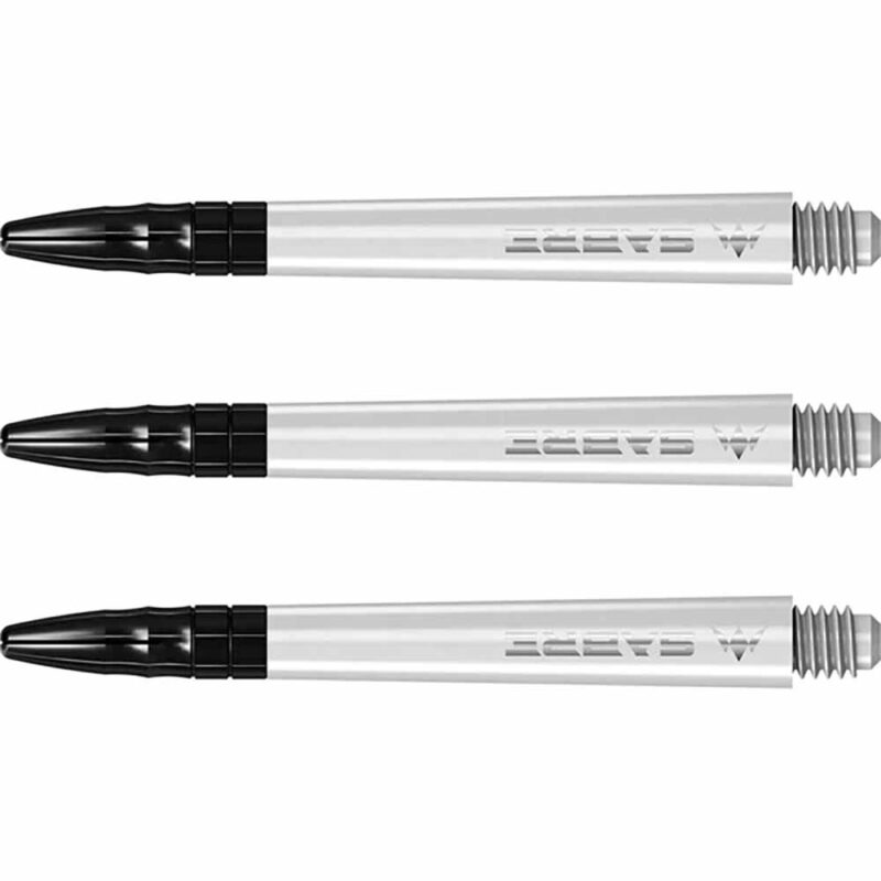 Billaresbalsalobre Cañas Mission Darts Sabre Polycarbonate Blanco Negro Larga 48mm S1554 - Imagen 3