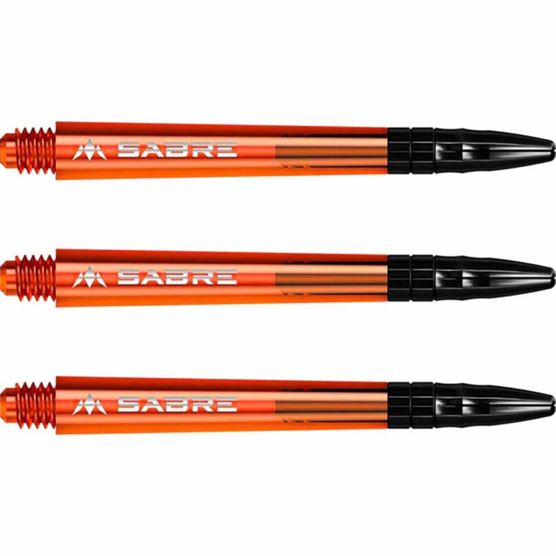 Billaresbalsalobre Cañas Mission Darts Sabre Polycarbonate Naranja Negro Larga 48mm S1557 - Imagen 2