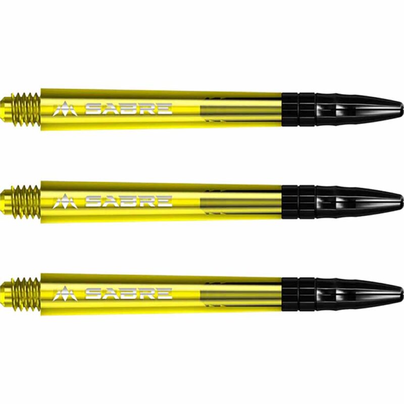 Billaresbalsalobre Cañas Mission Darts Sabre Polycarbonate Amarillo Negro Larga 48mm S1560 - Imagen 2