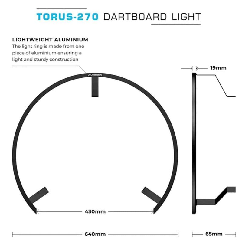 Billaresbalsalobre Sistema Iluminación Led Dianas Mission Torus 270 TOR270 - Imagen 3