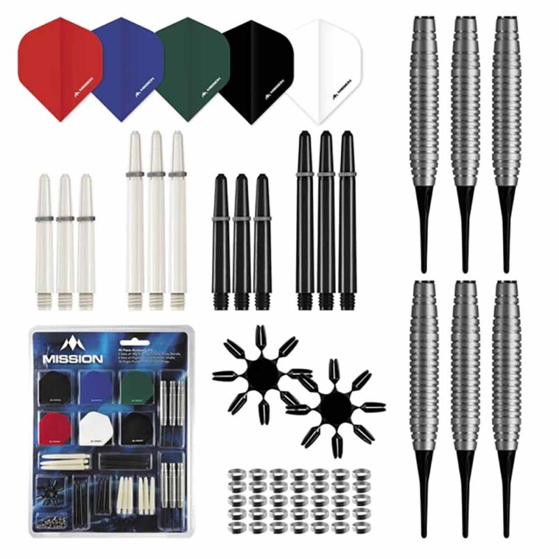 Billaresbalsalobre Pack Dardos Accessory Kit 90 Mission Darts Punta Plastico BX134 - Imagen 3