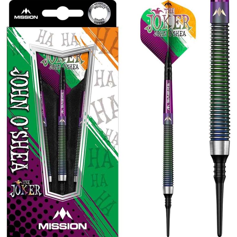 Billaresbalsalobre Dardos Mission John O Shea Darts The Joker Coral 95% 20g D1607 - Imagen 3