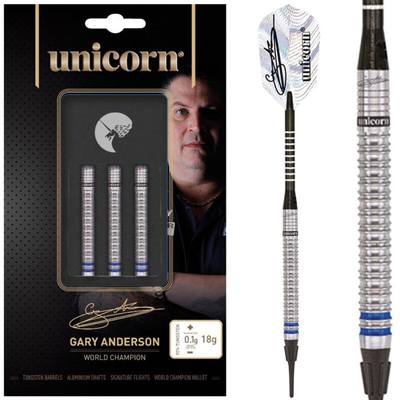 Billaresbalsalobre Dardos Unicorn Darts Gary Anderson World Champion 18g 90%  4188 - Imagen 2