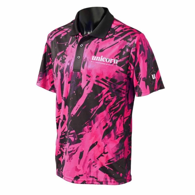 Billaresbalsalobre Polo Unicorn Darts Pro-Tech Camo Pink XL 808PKXL - Imagen 2