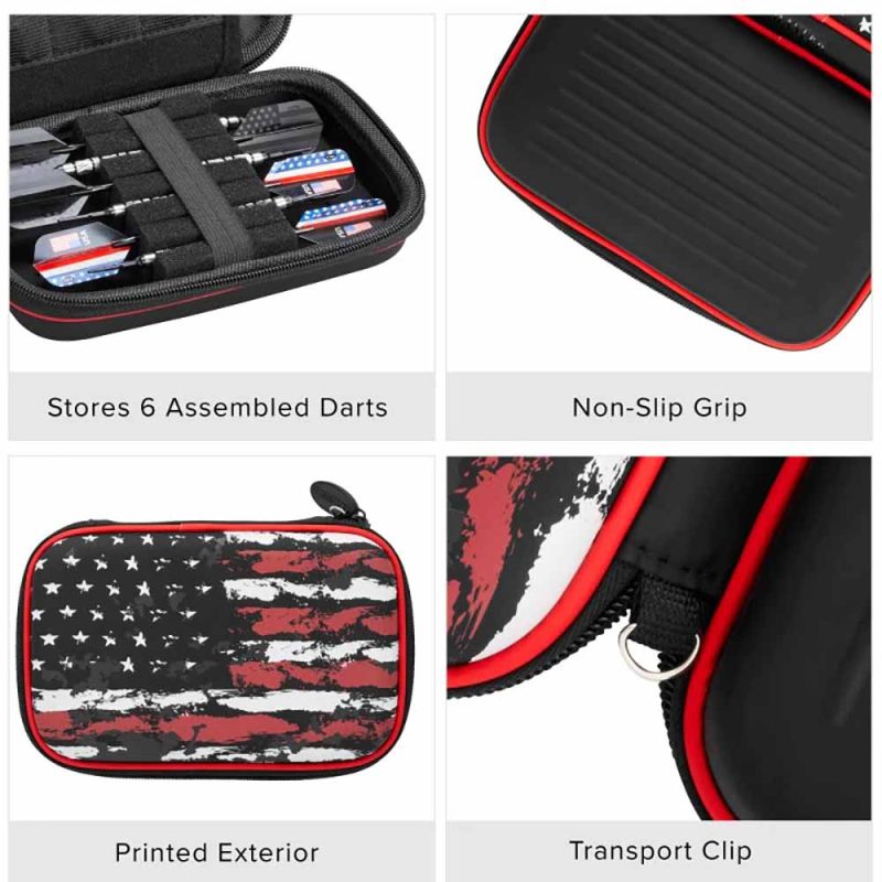 Billaresbalsalobre Funda Dardos Casemaster Sentinel Dart Case American Flag Art Series 36-9000 - Imagen 4