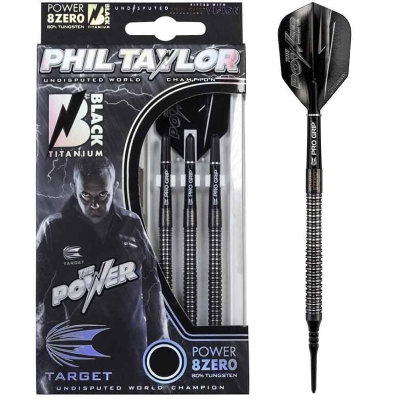 Billaresbalsalobre Dardos Target Darts Power 8Zero Phil Taylor Black Titanium 19gr  200245 - Imagen 2