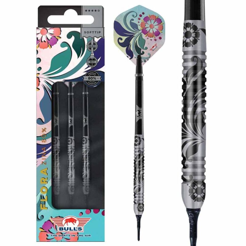 Billaresbalsalobre Dardos Bulls Darts DE Flora Zina 18g 80% BU-27118 - Imagen 4