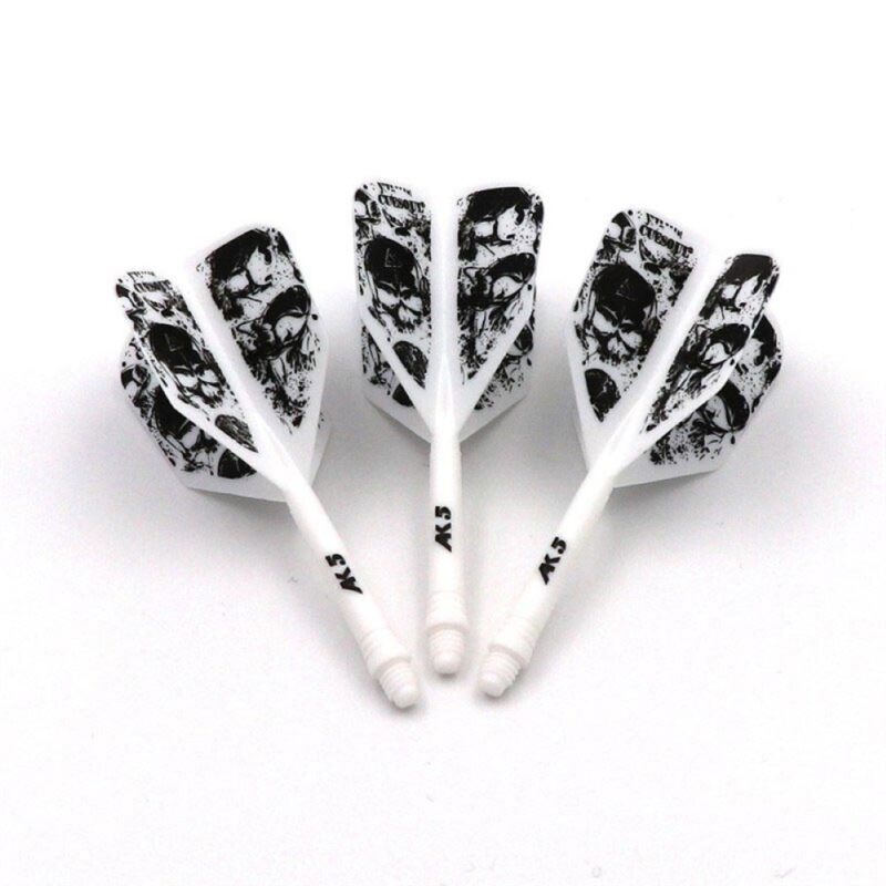 Billaresbalsalobre Plumas Cuesoul Integrate Flights AK5 Shape M Blanca Skeleton Pattern - Imagen 2