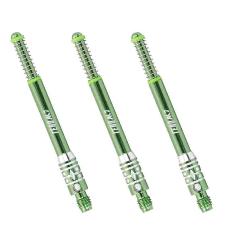 Billaresbalsalobre Cañas Shaft Cuesoul Tero Flights Aluminum Green A 25mm - Imagen 2