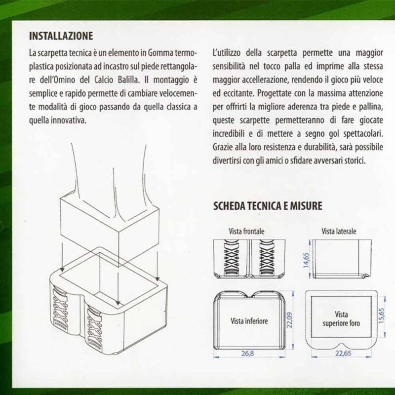 Billaresbalsalobre Set de 22 Zapatos Tecnicos + 2 Bolas Futbolin 3534 - Imagen 4