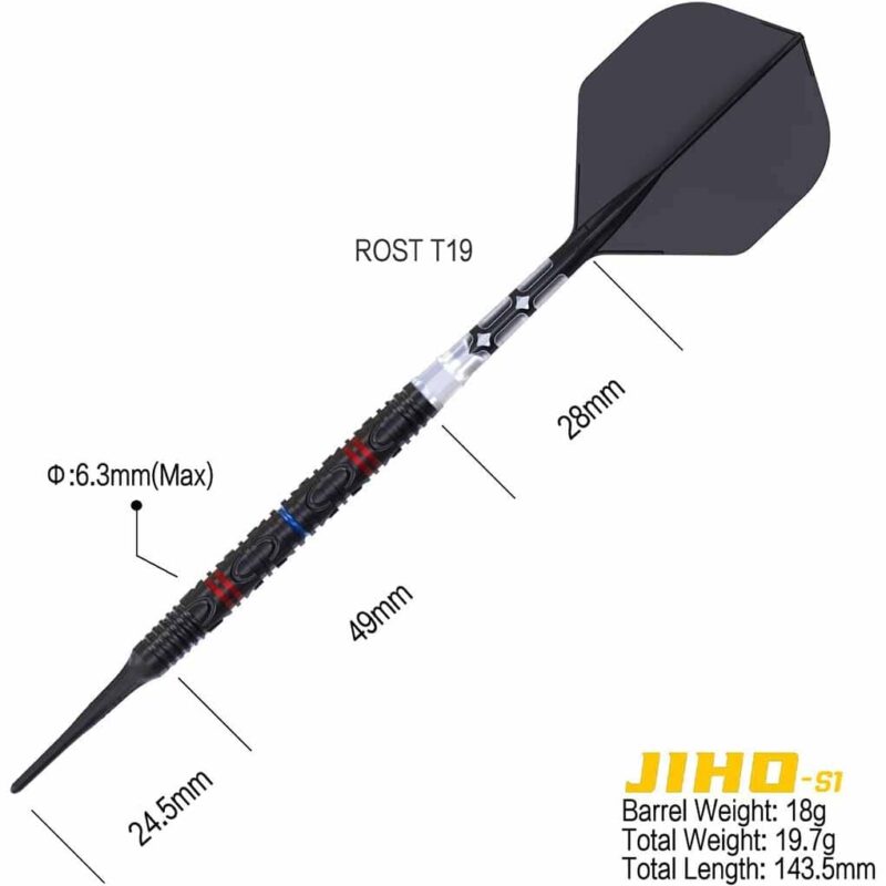 Billaresbalsalobre Dardos Cuesoul Jiho S1 Soft tip 90% 18g - Imagen 4