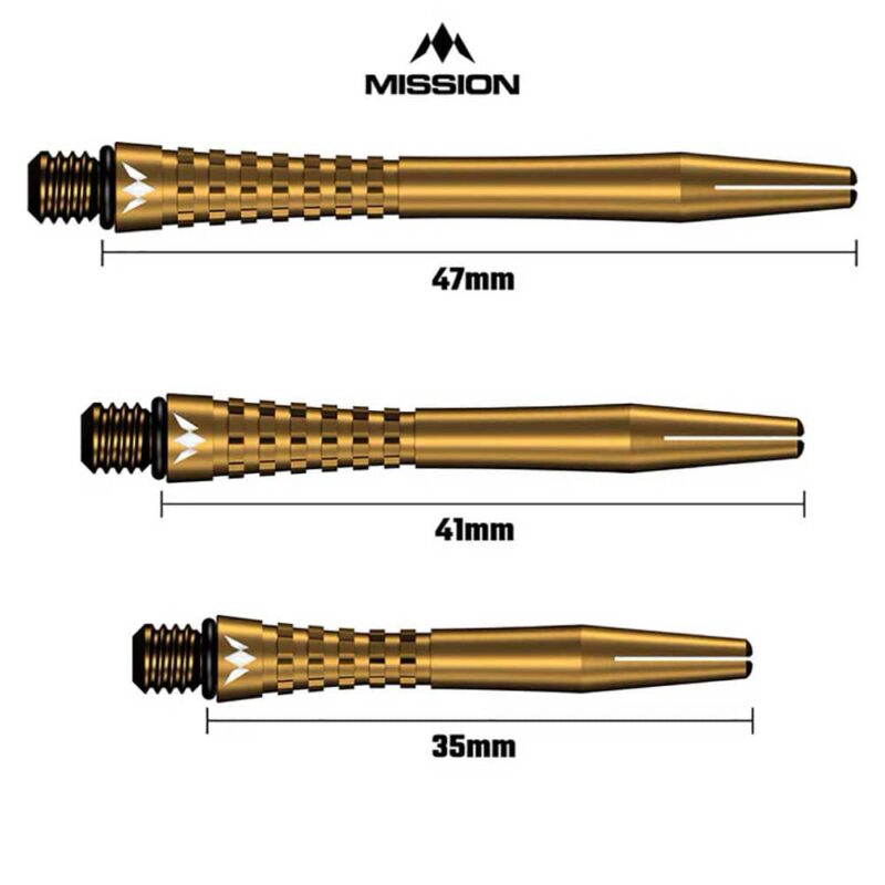 Billaresbalsalobre Cañas Mission Aluminio Atom Shaft Gold 47mm M001423 - Imagen 4