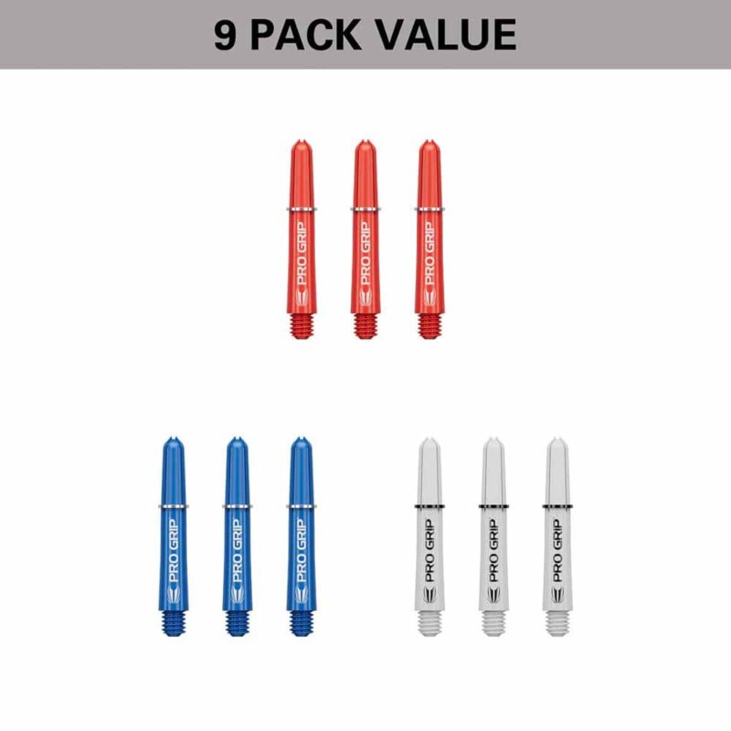 Billaresbalsalobre Cañas Target Pro Grip Shaft Int 3 sets Rojo-Azul-Blanco (41mm) 380387 - Imagen 3