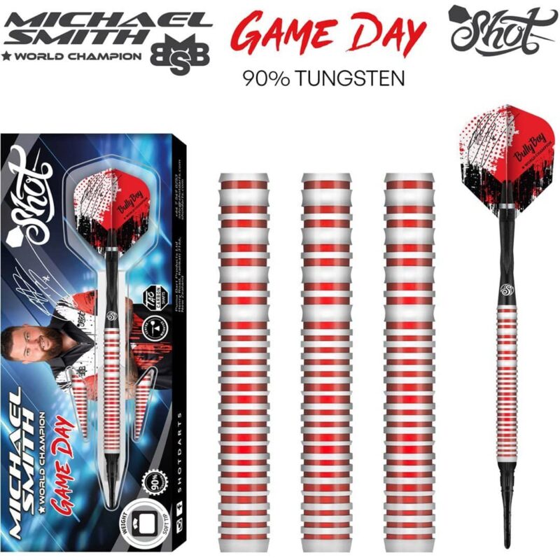 Billaresbalsalobre Dardos Shot Darts Michael Smith Game Day 90% 20gr SH-MSGDSF-20 - Imagen 4