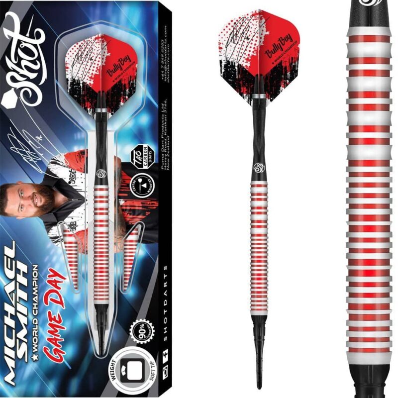 Billaresbalsalobre Dardos Shot Darts Michael Smith Game Day 90% 20gr SH-MSGDSF-20 - Imagen 6